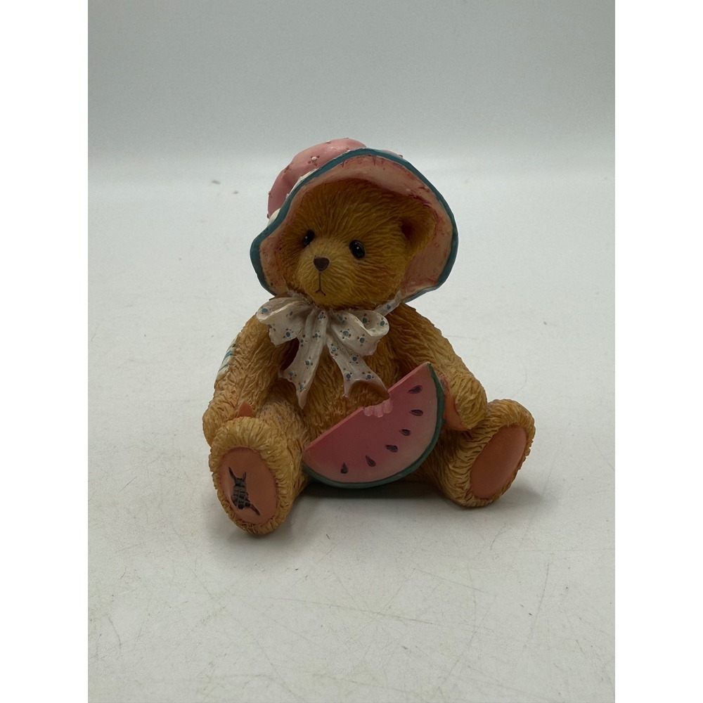 Cherished Teddies Julie July Watermelon Figurine 1993 Enesco 914819 P. Hillman